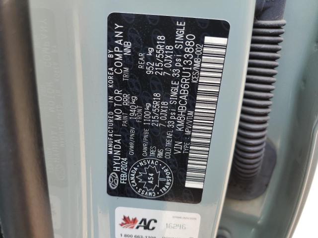 2024 HYUNDAI KONA SEL - KM8HBCAB6RU133880