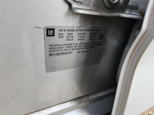 2016 CHEVROLET IMPALA LT 2G1115S37G9167731