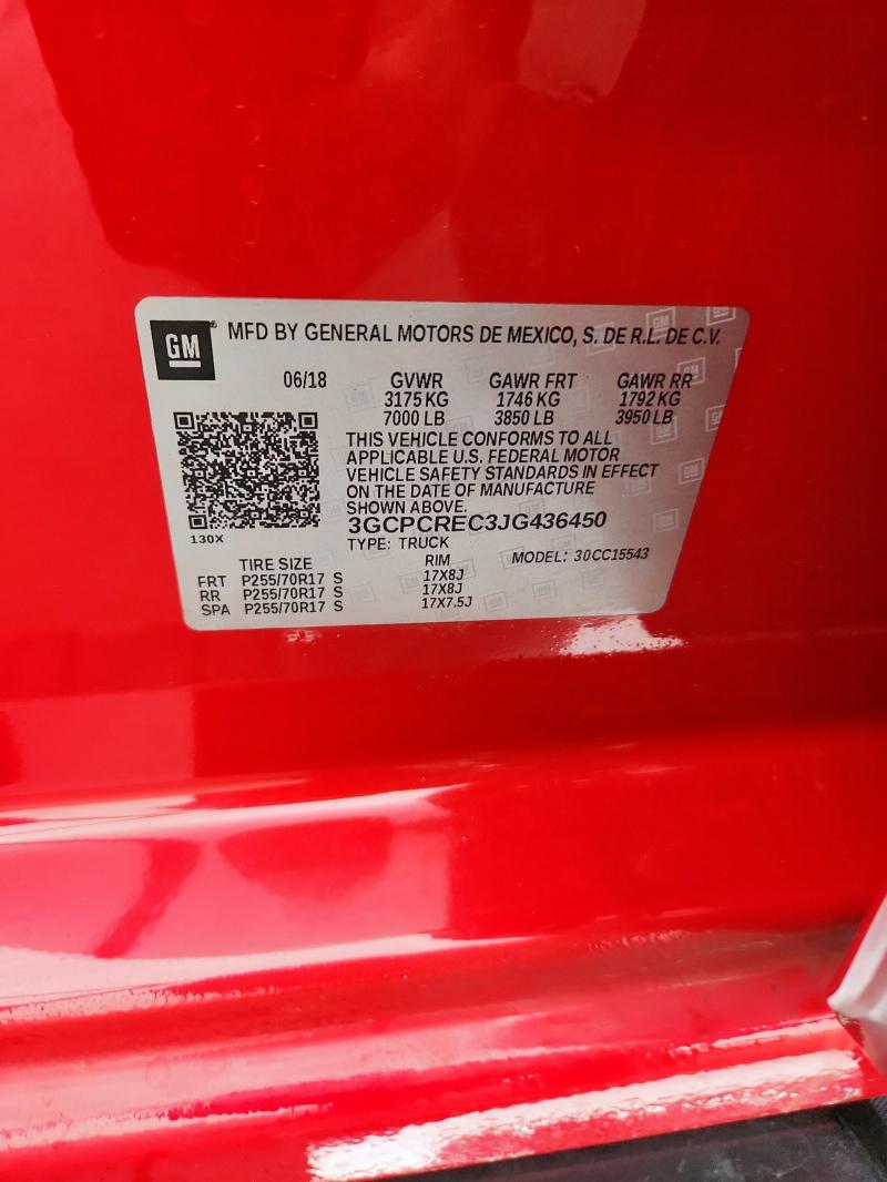 2018 CHEVROLET SILVRDO LT 3GCPCREC3JG436450