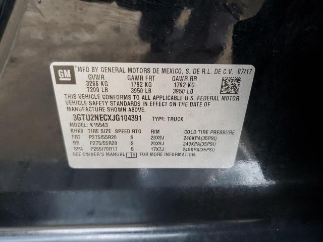 2018 GMC SIERRA K15 3GTU2NECXJG104391