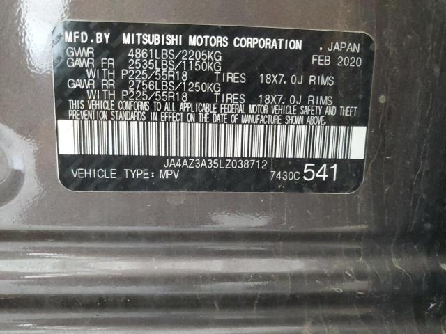 2020 MITSUBISHI OUTLANDER SE JA4AZ3A35LZ038712
