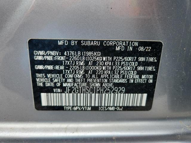 2023 SUBARU CROSSTREK JF2GTHSC1PH252929