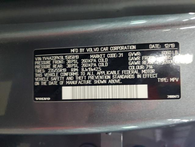 2020 VOLVO XC90 T6 MO YV4A22PK9L1585819
