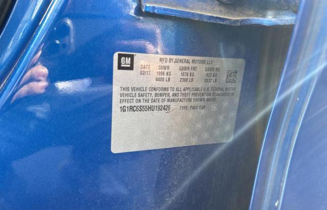 2017 CHEVROLET VOLT LT 1G1RC6S55HU192426