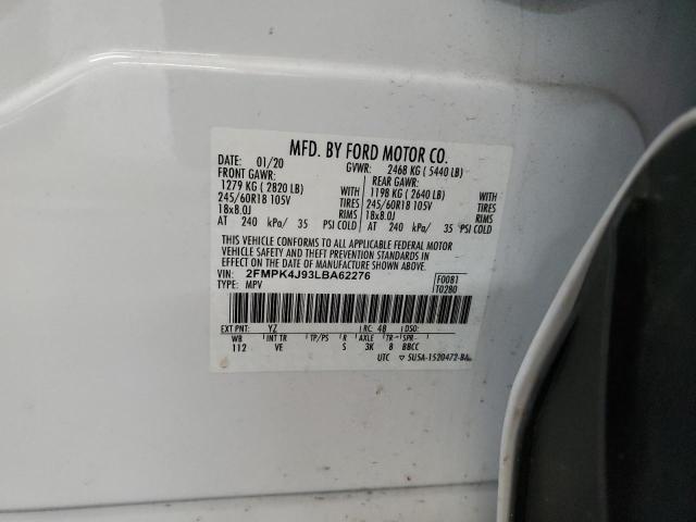 2020 FORD EDGE SEL 2FMPK4J93LBA62276