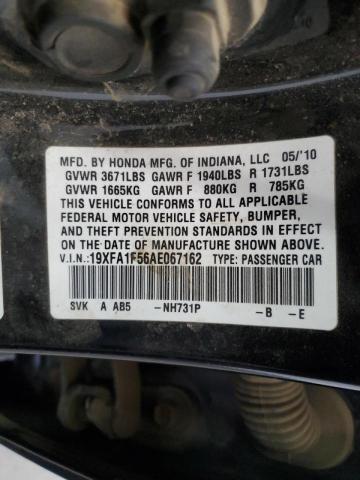 2010 HONDA CIVIC LX - 19XFA1F56AE067162