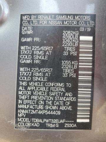 2019 NISSAN ROGUE S - KNMAT2MT4KP544409