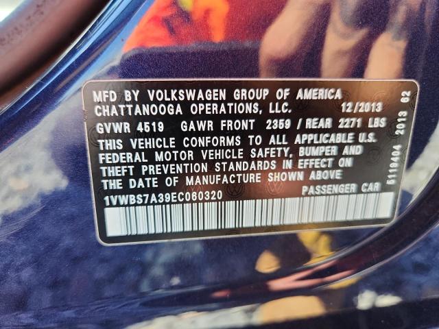 2014 VOLKSWAGEN PASSAT SE - 1VWBS7A39EC060320