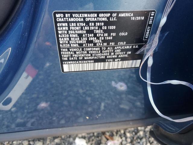 2019 VOLKSWAGEN ATLAS SE 1V2WR2CA7KC507560