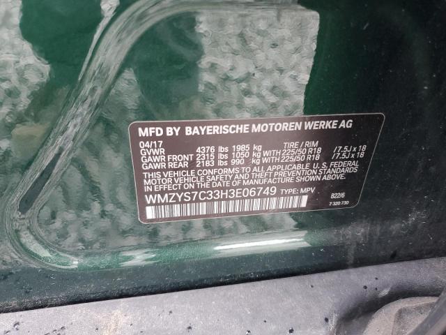 2017 MINI COOPER COU WMZYS7C33H3E06749