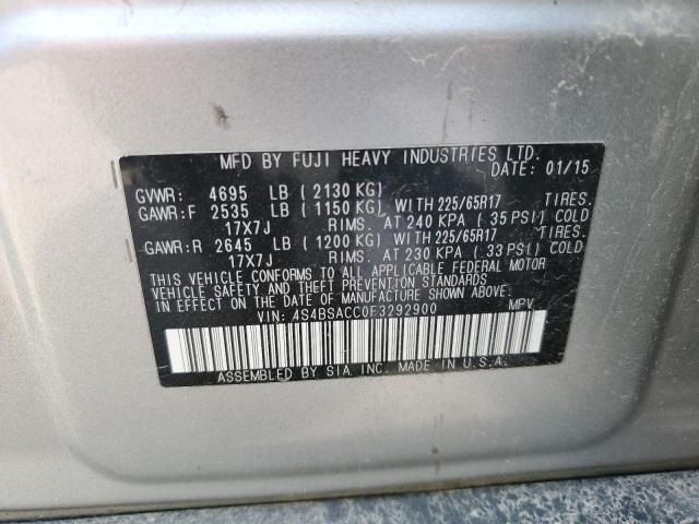 2015 SUBARU OUTBACK 2. - 4S4BSACC0F3292900
