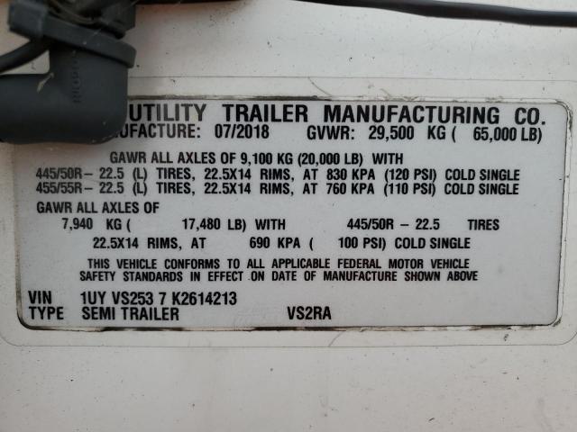 2019 UTILITY VS2RA #3294406509