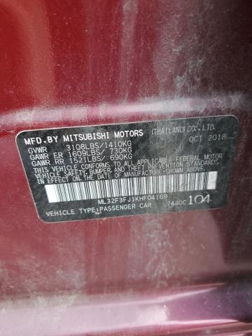2019 MITSUBISHI MIRAGE G4 ES ML32F3FJ1KHF04169