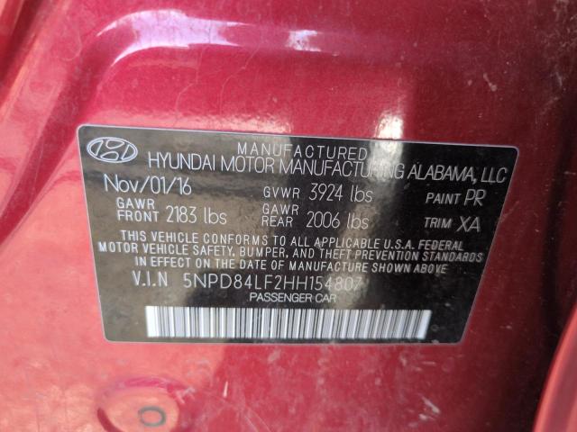 2017 HYUNDAI ELANTRA SE - 5NPD84LF2HH154807