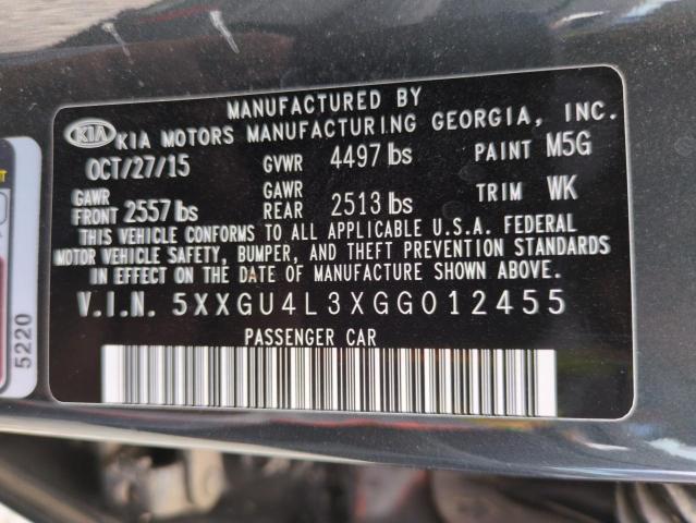 2016 KIA OPTIMA EX - 5XXGU4L3XGG012455
