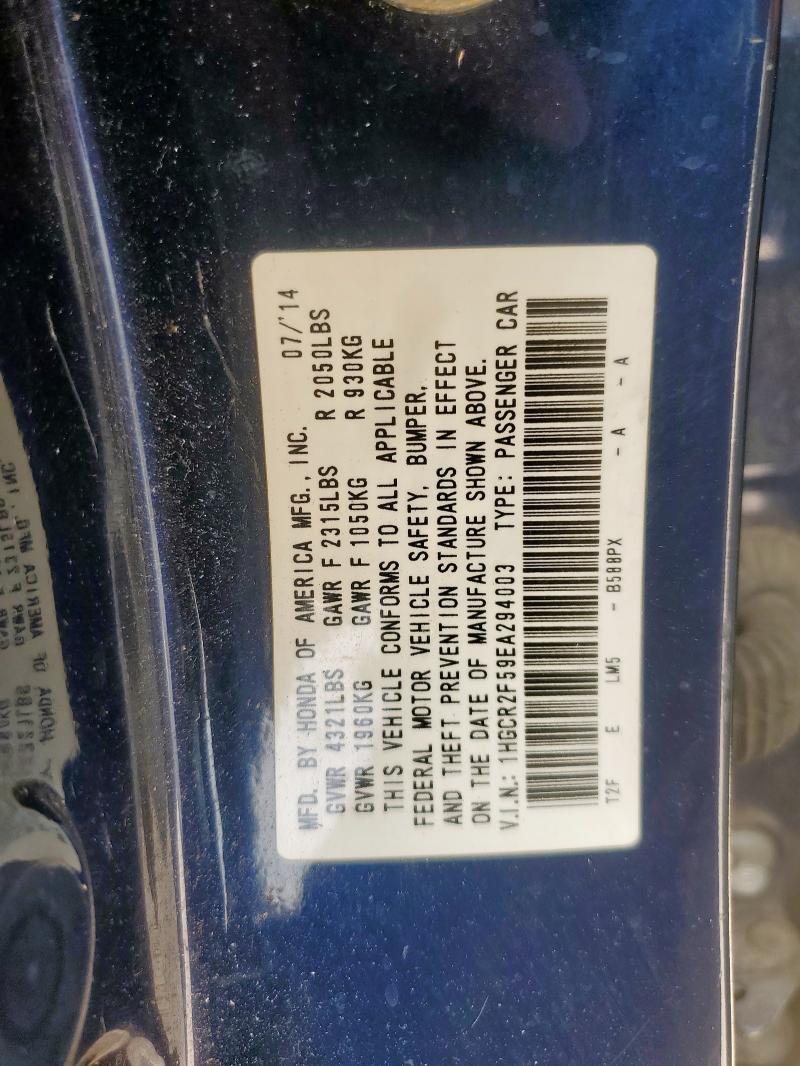 2014 HONDA ACCORD SPO - 1HGCR2F59EA294003