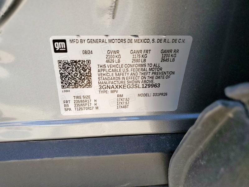 2025 CHEVROLET EQUINOX AC 3GNAXKEG3SL129963