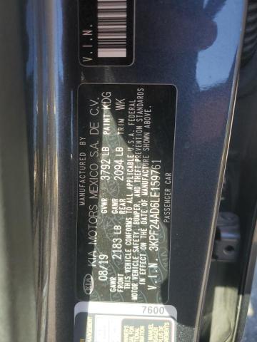 2020 KIA FORTE FE 3KPF24AD6LE159761
