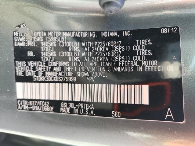 2013 TOYOTA SIENNA LE - 5TDKK3DCXDS279999
