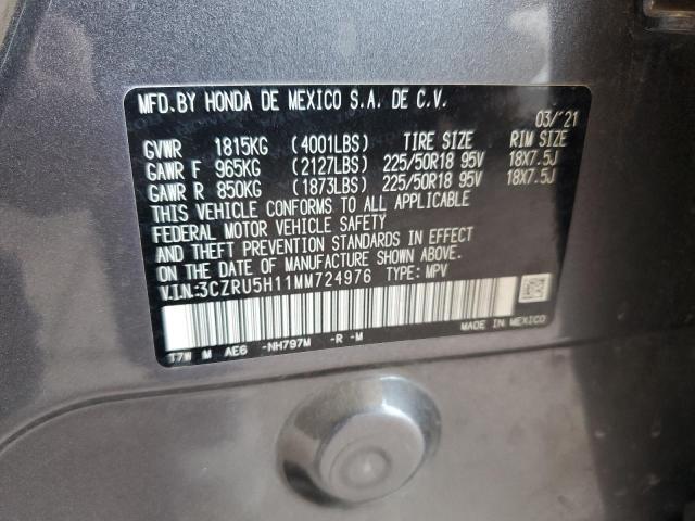 2021 HONDA HR-V SPORT 3CZRU5H11MM724976