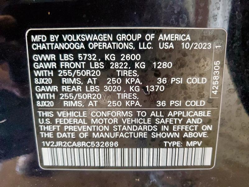 2024 VOLKSWAGEN ATLAS SE - 1V2JR2CA8RC532696