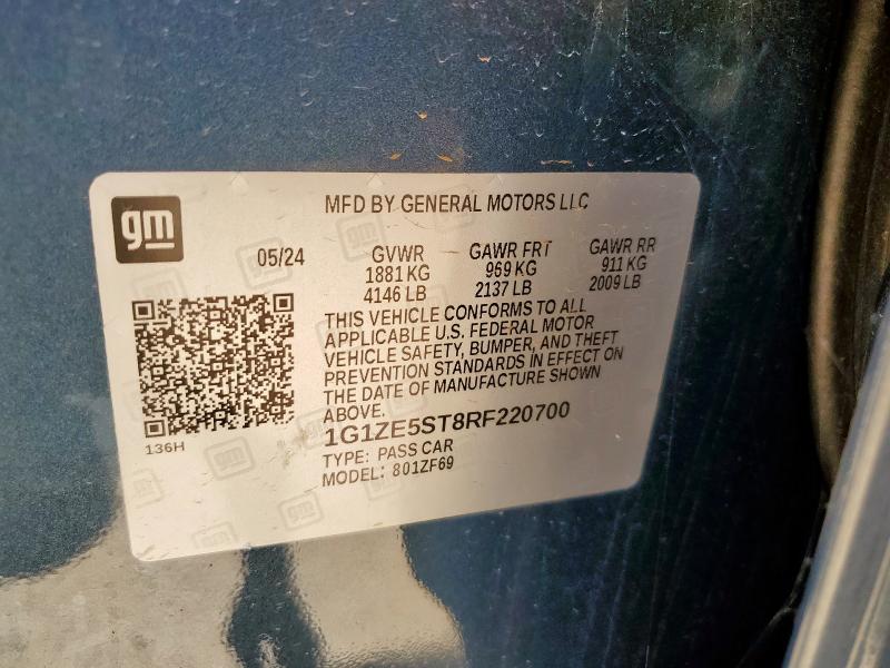2024 CHEVROLET MALIBU PRE 1G1ZE5ST8RF220700