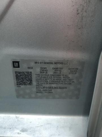 2018 CHEVROLET SONIC PREM 1G1JF5SB3J4138309