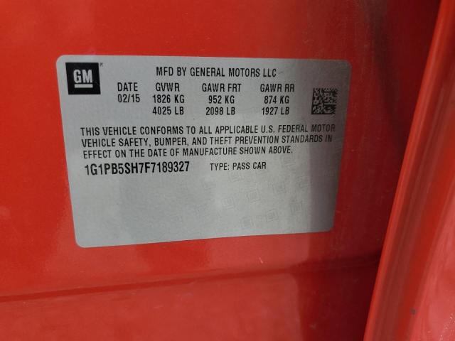 2022 CHEVROLET CRUZE LS 1G1PB5SH7F7189327