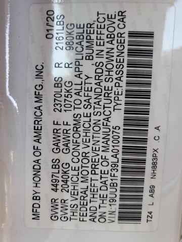 2020 ACURA TLX 19UUB1F39LA010075