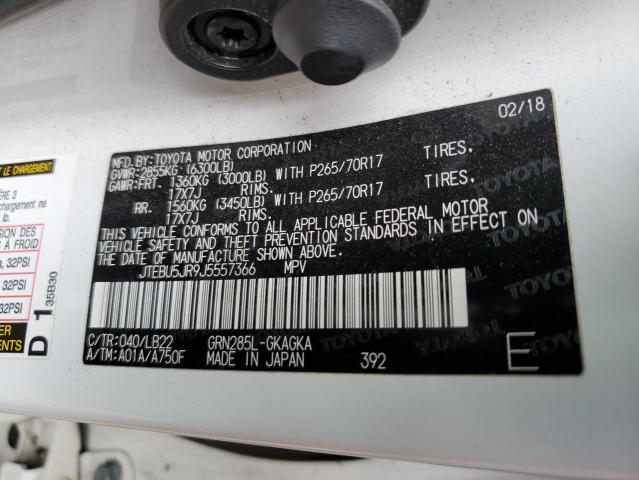 2018 TOYOTA 4RUNNER SR - JTEBU5JR9J5557366