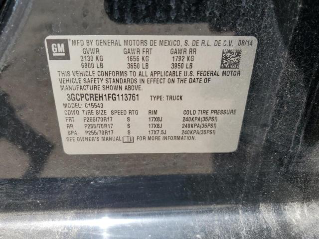2015 CHEVROLET SILVERADO - 3GCPCREH1FG113761