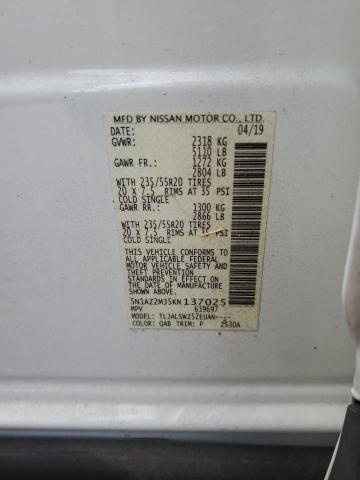 2019 NISSAN MURANO S 5N1AZ2MJ5KN137025