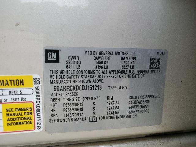 2013 BUICK ENCLAVE - 5GAKRCKD0DJ151213