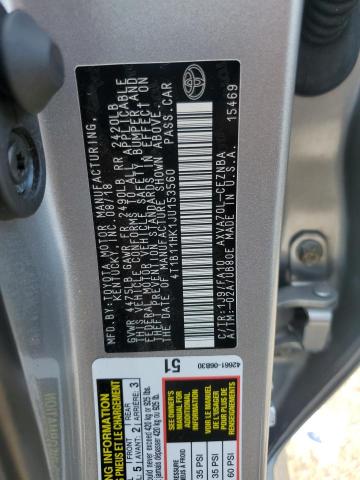 2018 TOYOTA CAMRY L 4T1B11HK1JU153560