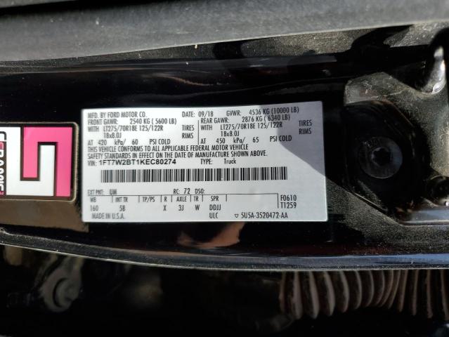 2019 FORD F250 SUPER 1FT7W2BT1KEC80274