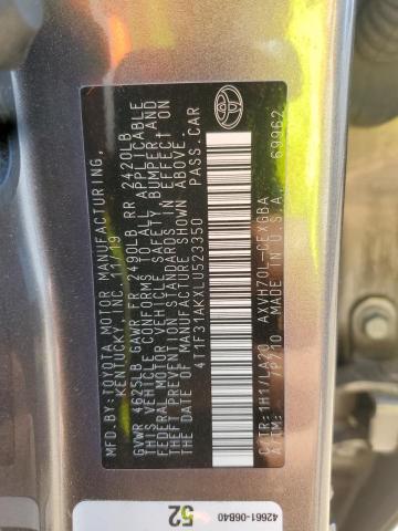 2020 TOYOTA CAMRY XLE - 4T1F31AKXLU523350