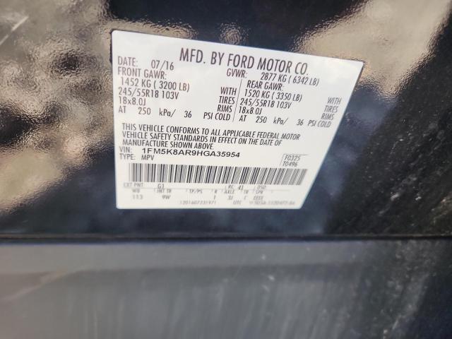 2017 FORD EXPLORER P 1FM5K8AR9HGA35954