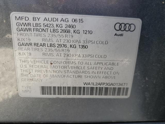 2016 AUDI Q5 PREMIUM WA1L2AFP3GA013471