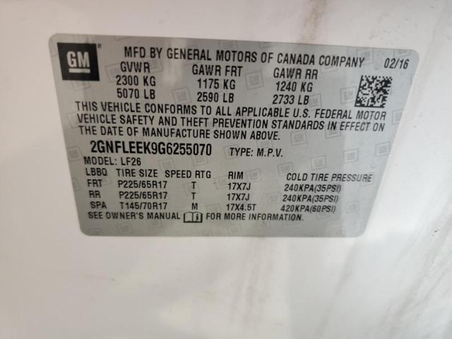 2016 CHEVROLET EQUINOX LS 2GNFLEEK9G6255070