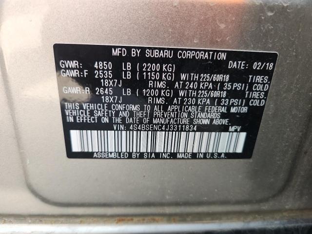 2018 SUBARU OUTBACK 3. - 4S4BSENC4J3311834