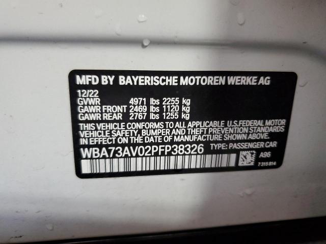 2023 BMW 430XI GRAN WBA73AV02PFP38326