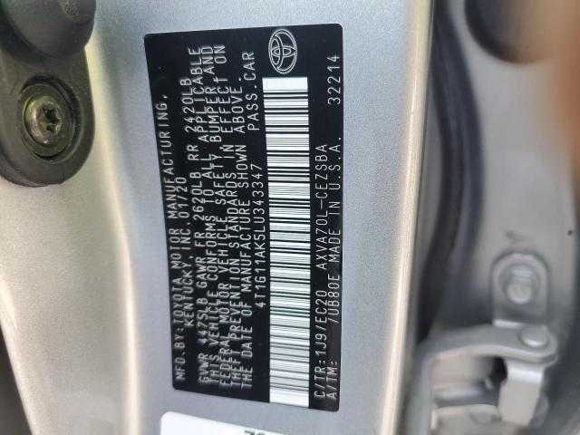 2020 TOYOTA CAMRY SE - 4T1G11AK5LU343347