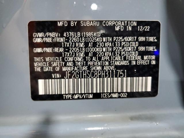 2023 SUBARU CROSSTREK JF2GTHSC8PH311751