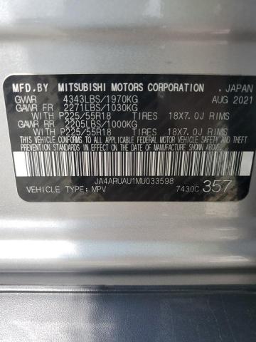2021 MITSUBISHI OUTLANDER JA4ARUAU1MU033598
