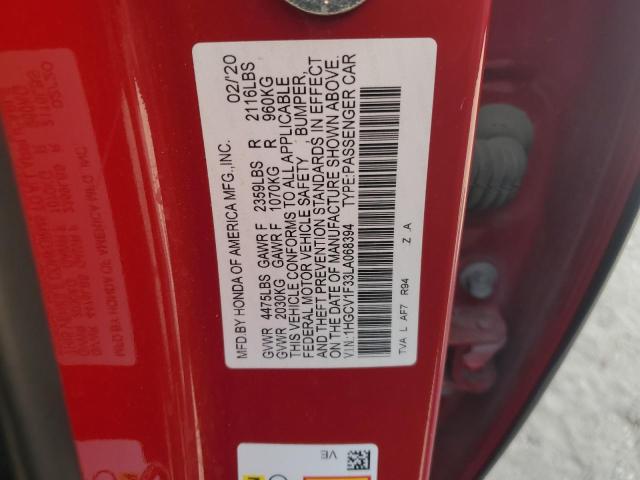 2020 HONDA ACCORD SPORT 1HGCV1F33LA068394