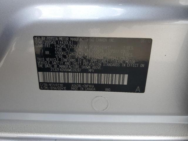 2010 TOYOTA RAV4 - 2T3ZF4DV8AW039287