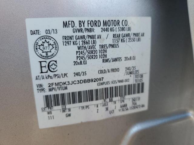 2013 FORD EDGE SEL - 2FMDK3JC3DBB92097