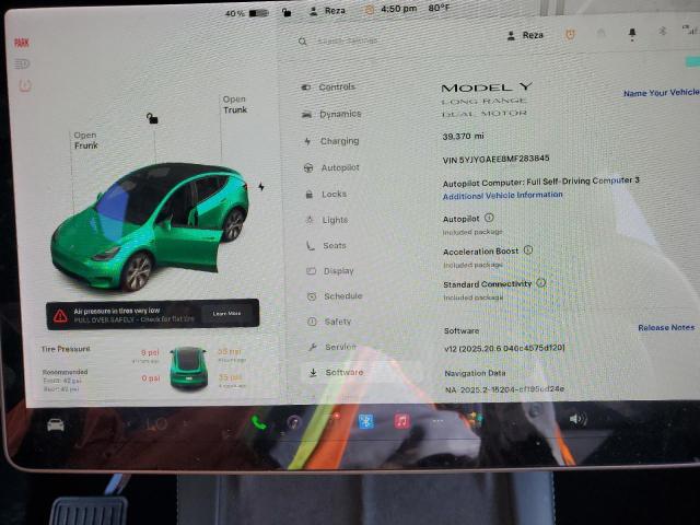 2021 TESLA MODEL Y 5YJYGAEE8MF283845