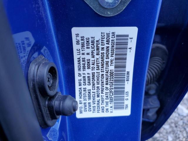 2016 HONDA CIVIC LX 19XFC2F51GE233001