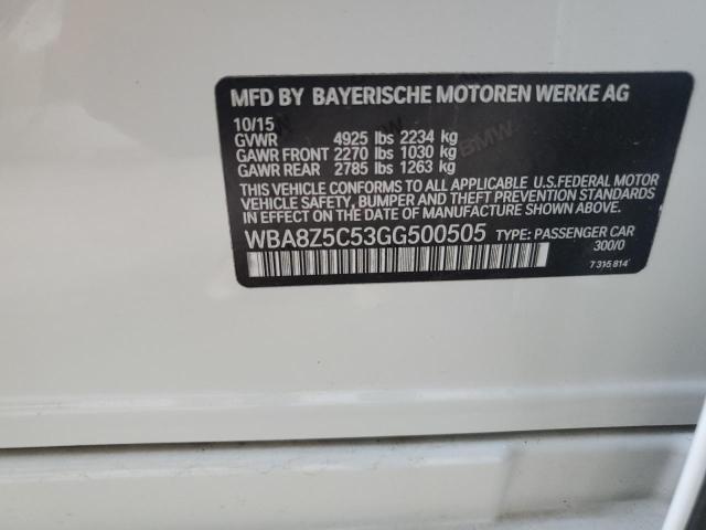 2016 BMW 328 XIGT SULEV WBA8Z5C53GG500505